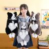 Zaino Peluche Border Collie di Grande Capacità per Viaggi all'Aperto e Regalo per Donne