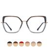87186 Metal Glasses Frame Geometric Frame Glasses Frame Optical Glasses Color Matching Anti-Blue Light Glasses Computer Glasses Frame