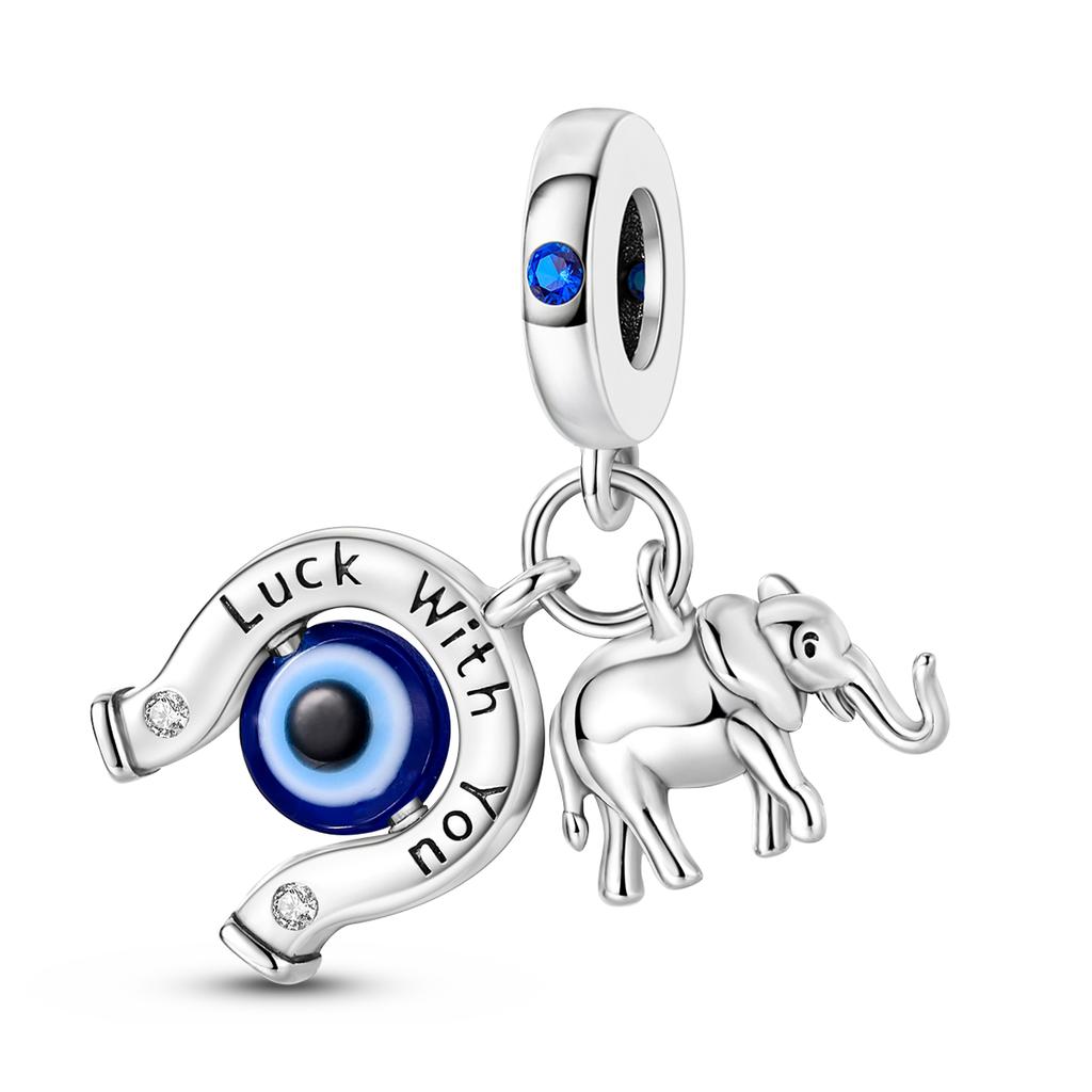 Charm Silber 925 Perlen Blaue Serie Passend Armband Charms DIY Original Mode Anhänger Für Schmuckherstellung