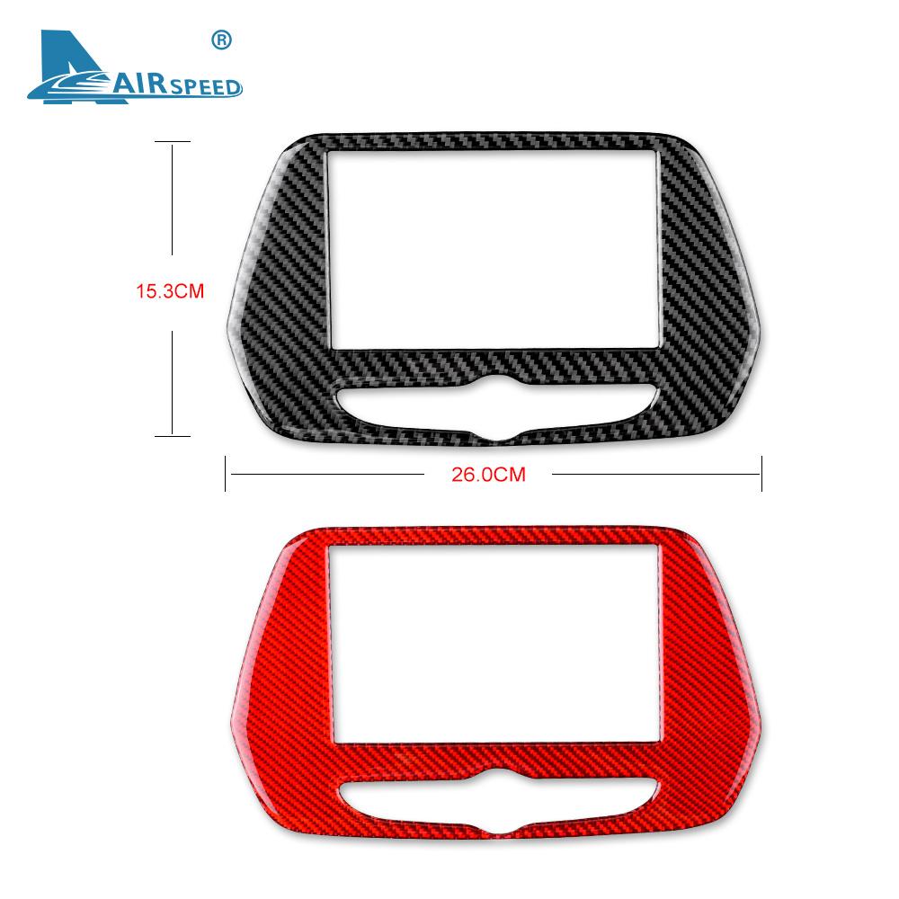 Real Soft Carbon Fiber Sticker For Chevrolet Camaro 2016 2017 2018 2019 2020 2021 2022 2023 Navigation Screen Panel Accessories