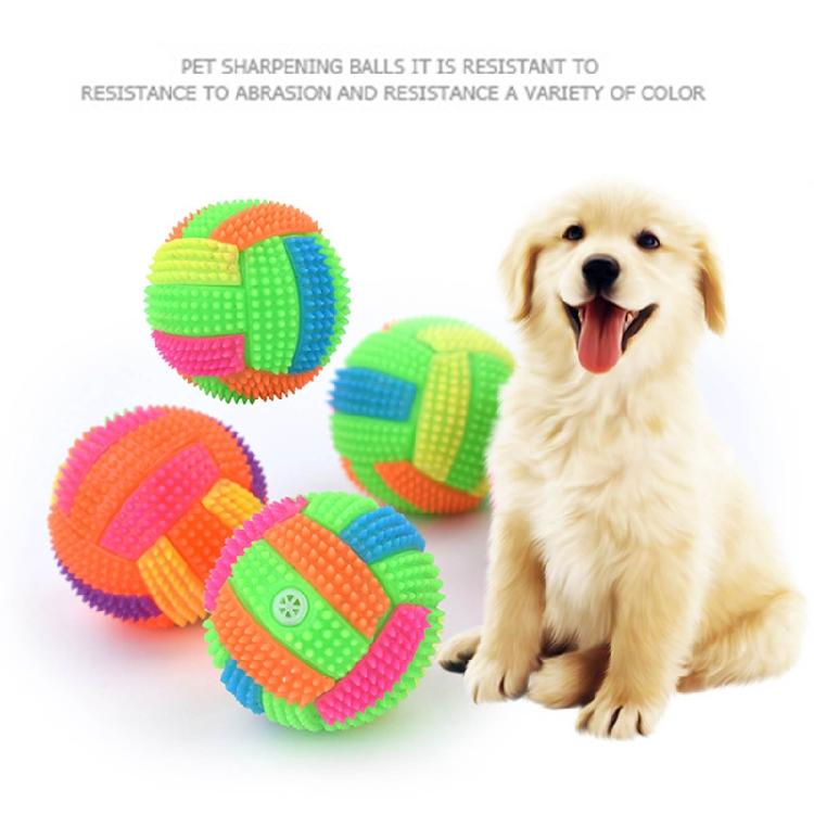 Hundespielzeug zum Kauen für kleine bis große Hunde Gummi Quietschend Leuchtender Ball Langeweile vertreiben