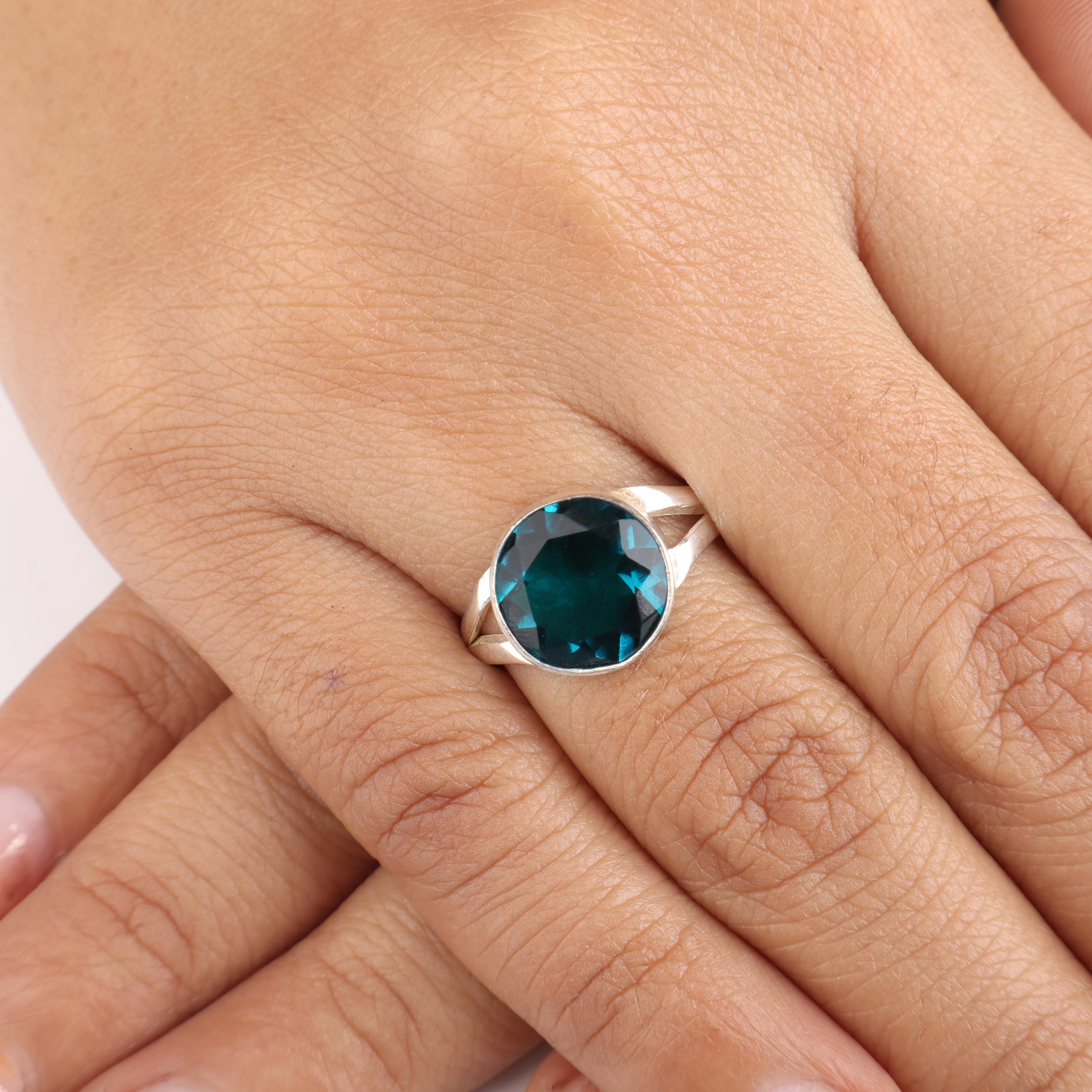 

Апатит Драгоценный камень Серебро 925 пробы Кольцо ручной работы, Ювелирные изделия из серебра 925 пробы, Подарок для рожденных в марте, Кольцо ручной работы, Подарки на годовщину RR-83-7 13