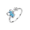 1 Set Jewelry Set Sparkling Rhinestones Inlaid Butterfly Pendant Necklace Ear Studs