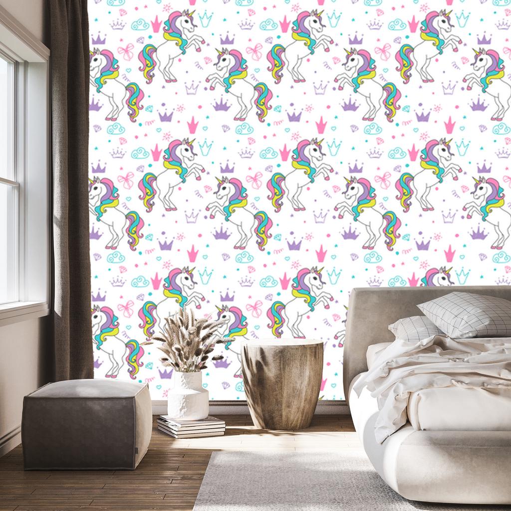 Colorful Unicorns Wallpaper for Living Room and Bedroom 50x1000