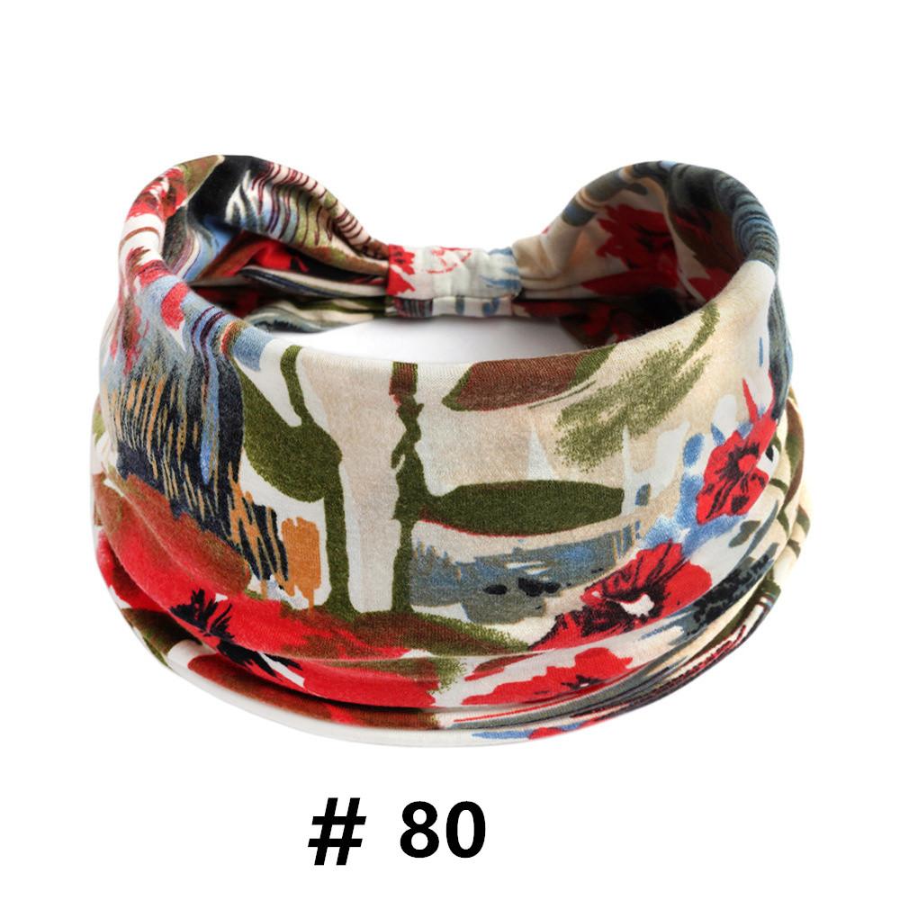 Tiaras Boho para Mulheres Algodão Tiara Larga Elástica Faixa de Cabelo Antiderrapante Treino Yoga Corrida Turbante Envoltório de Cabeça Acessórios de Cabelo