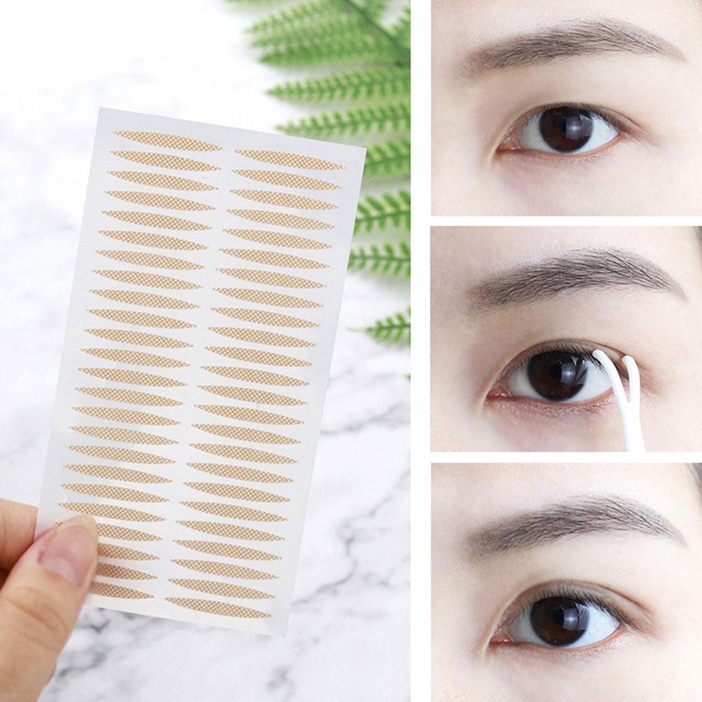 40Pcs Double Fold Eyelid Tape Sticker Lace Nature Clear Beige Stripe Self-adhesive Natural Eye Makeup Make Up With Tool New