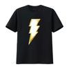 Shazam Unisexs T Shirt Classic Bolt Costume Front Logo Image Design For Fans Vintage Breathable Top For Everyday Wear