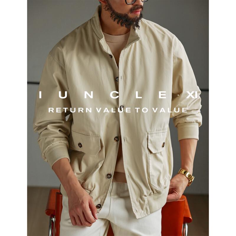 iunclexi Vintage Cotton Harrington Jacket