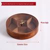 Burnt Pine Wood Round 5-Compartment Snack Tray with Deer Design