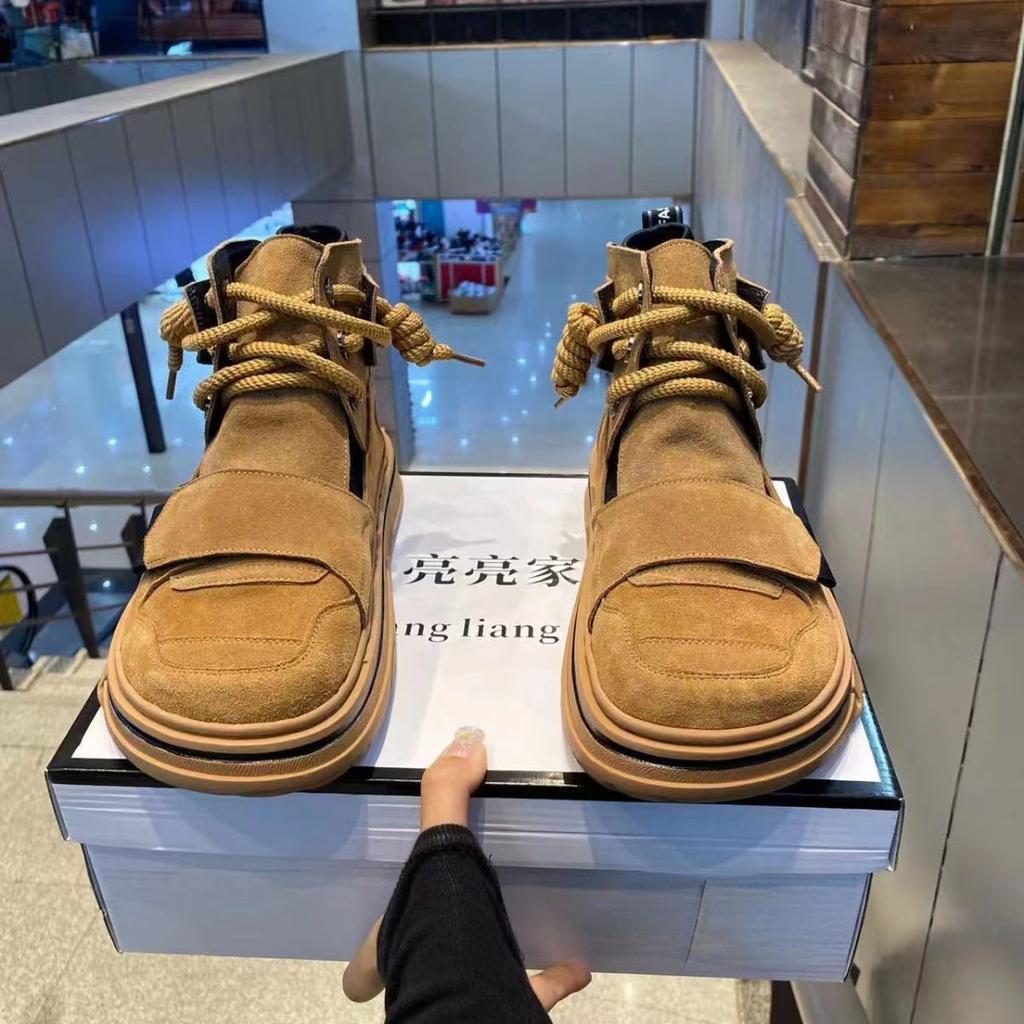 Designer High Top Boots for Women Men Winter Warm Snow Boots Fashion Casual Leather Upper Height Increased Flats Platform Shoes