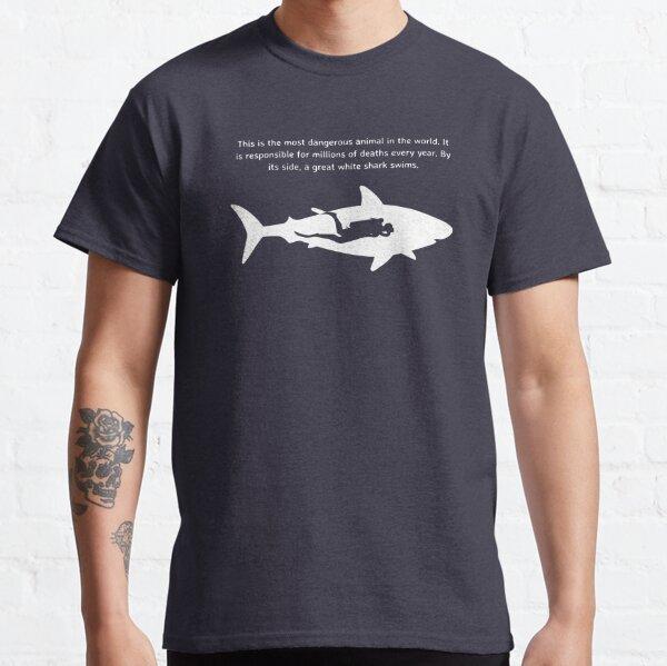 Men Shark Diver Scuba Diving Dive T Shirt Sea Equipment Pure Cotton Clothing  Short Sleeve O Neck Tee Shirt Plus Size TShirt
