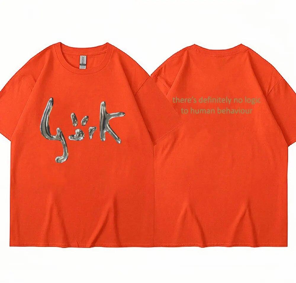 90. léta zpěvačka Bjork Hunman Behavior Tričko Ležérní Gotické oblečení Trička s krátkým rukávem Unisex Dámské Hip Hop Vintage Oversized tričko