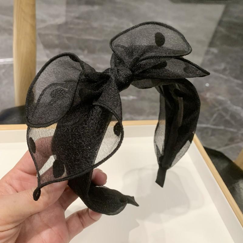 New Fashion Retro Women Headband Wide Side Big Bowknot Hairband Classic Casual Turban Girls Headwear Hair Accessories