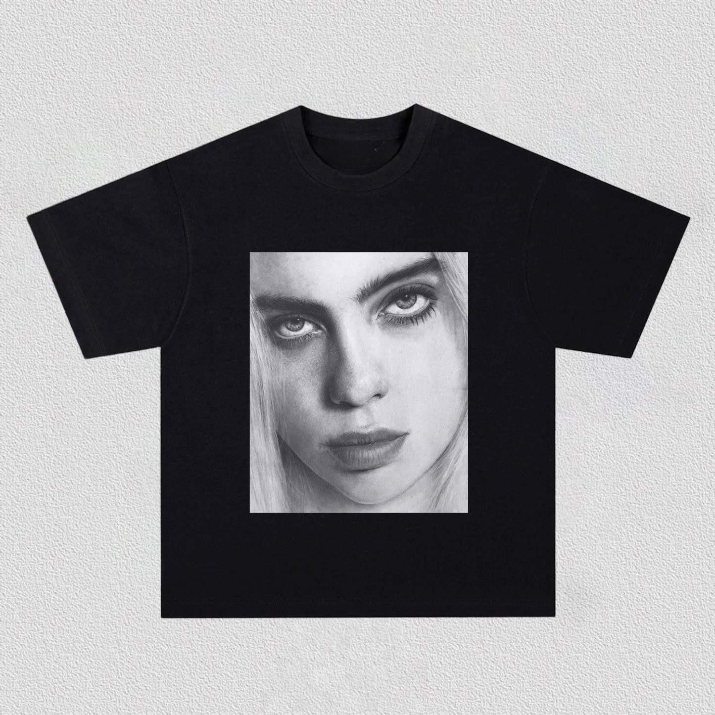 

Хлопковая унисекс футболка с графикой в стиле Y2k Billie Eilish 2026 Новая с круглым вырезом с коротким рукавом Унисекс Женская мода Хип-хоп футболка Подарки для фанатов 2XL