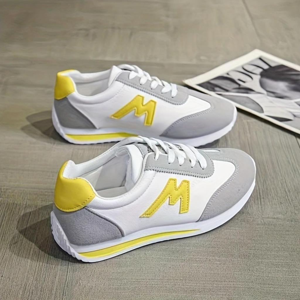 Zapatillas Deportivas Casuales Ligeras para Mujer, Zapatillas para Correr con Suela de EVA, con Cordones, Diseño de Corte Bajo, Adecuadas para Todas las Estaciones