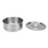 Stainless Steel Steaming Bowl with Lid Thickened Heat Proof Home Steam Rice Bowl for Cooking
