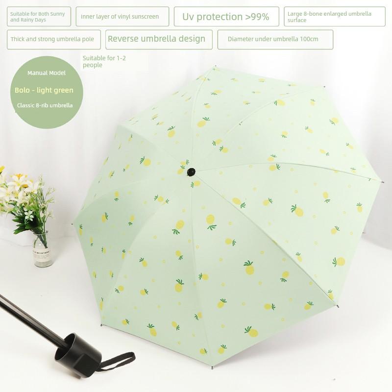 Dual-Purpose Umbrella for Girls, Foldable, Stylish, Compact, Portable, Automatic Sunshade, Sun Protection, Uv Protection, Sun Umbrella