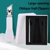 3Pcs/Set Anti Splash Nail Clipper With Nail File Diagonal Pliers for Thick Nails