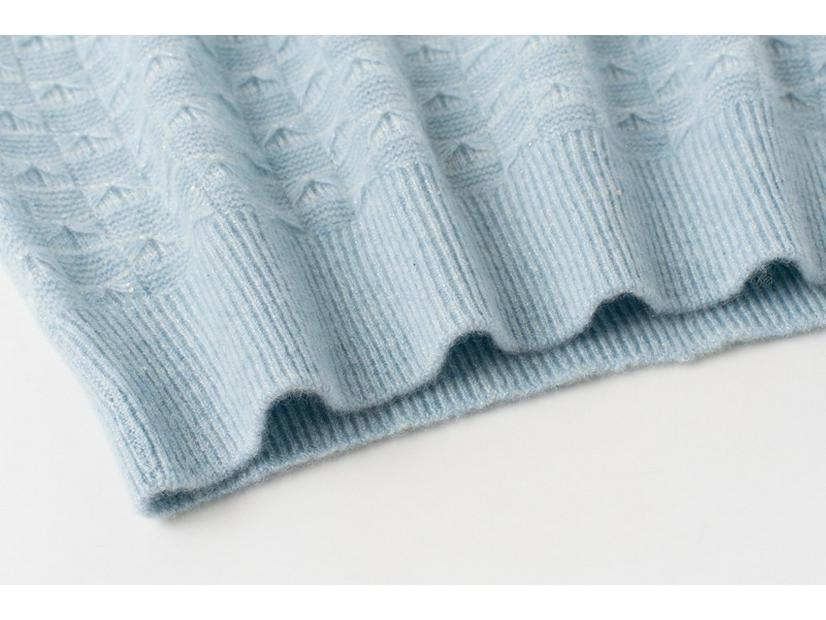 Pure Cashmere Round Neck Drop Shoulder Sweater - Thick, Loose, Slimming, Long Sleeve - Women's Versatile Autumn/Winter Knitwear