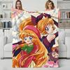 Anime S-Saint Tail Throw Flannel Blanket Perfect for Sofa Office Bed Travel Sleep Read Relax Camping four season use