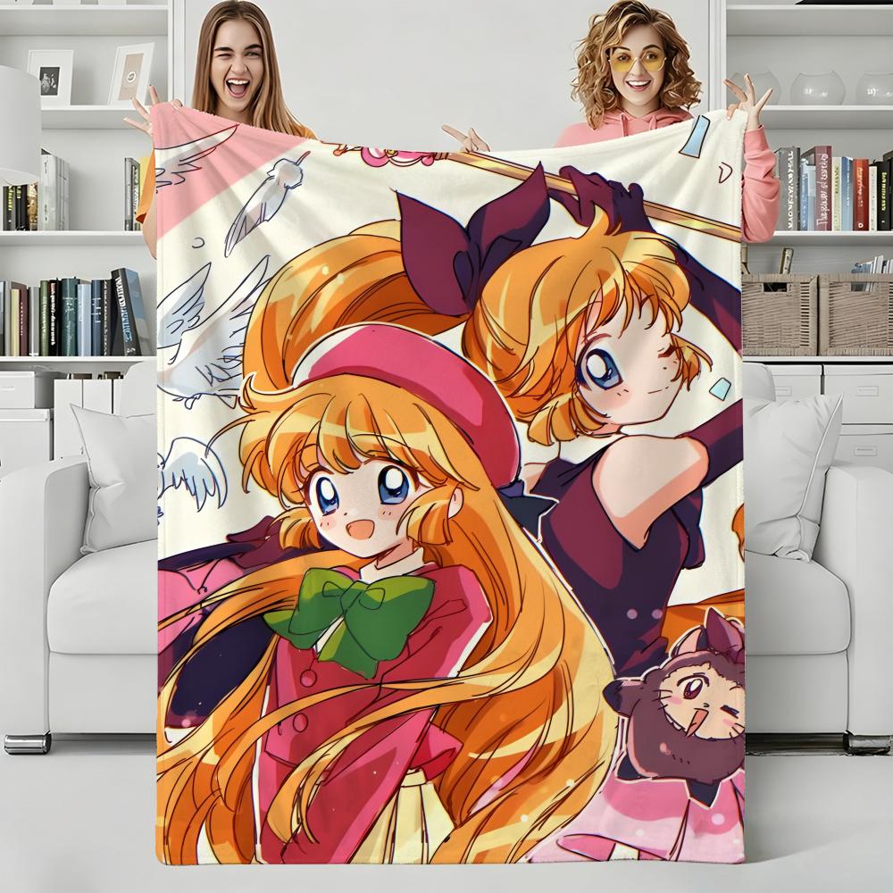 Anime S-Saint Tail Throw Flannel Blanket Perfect for Sofa Office Bed Travel Sleep Read Relax Camping four season use