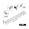 Set of 3 LED Motion Sensor Lights Indoor Wardrobe Light 10 LEDs Wireless Spotlight, LED Closet Lamp Battery Powered LED Lighting with Magnetic Strip