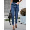 Plus Size Women's High-Waisted Stretchy Denim-Look Skinny Jeans for Daily Wear, Outings, and Dates