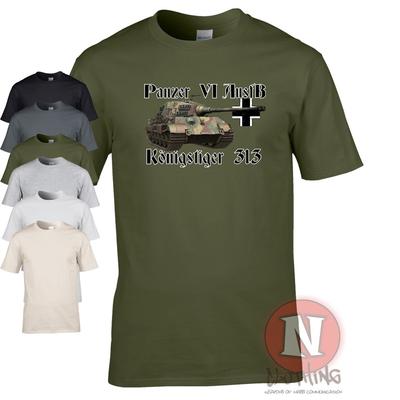 Panzer 6b Konigstiger 313 Tanque WW2 Alemán Militar Camiseta Mundo De Guerra