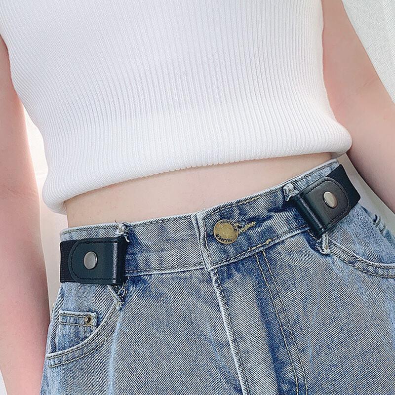 Pásky pro ženy/muže Džíny v pase bez přezky Kalhoty Bez přezky Stretch Pružný pásek v pase pro muže Neviditelný pás Bez vyboulení Bez problémů Pas