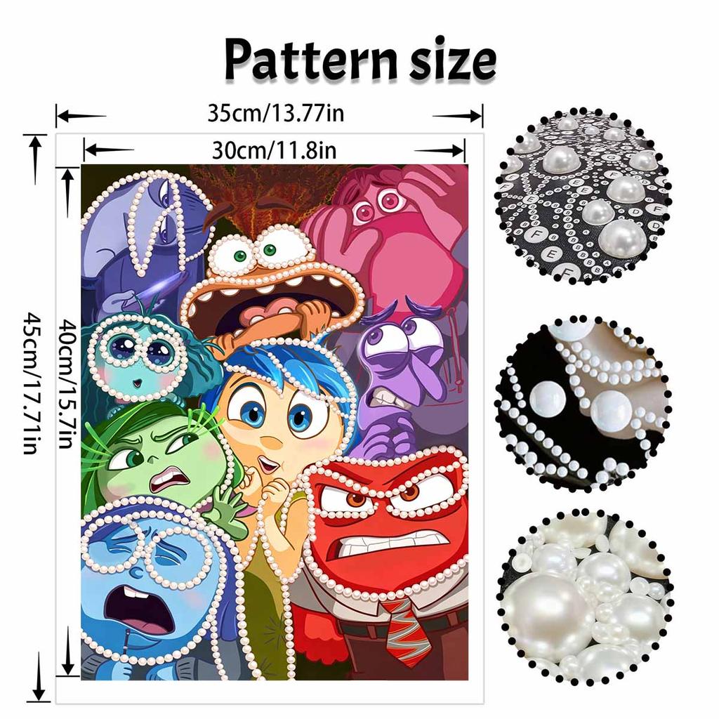 Disney Pearl Painting Inside Out Creative Dot Diamond Art Painting 5D DIY Pearl Embroidery Mosaic Cross Stitch Kit Home Decor