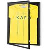 Caixa Moldura para Exibição de Camisa Esportiva, 24 x 32 x 1,5 pol, Caixa Sombreada Grande com Trava para Camisa Esportiva com Vidro de PC com Proteção UV de 98% e Cabides, para Beisebol