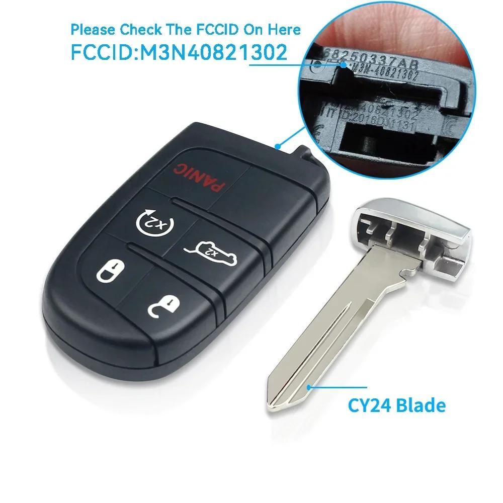 KEYYOU 1PCS Smart Remote Key 433Mhz ID46 Chip Keyless For Jeep Renegade Compass C-CUV Trailhawk SIP22 M3N-40821302 M3N40821302