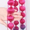 Fashion Women Kids Bubble Ponytail Extension Colored Hair Extensions Handmade Braided Ombre Crazy Hair Day Accessories