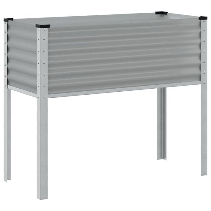 VidaXL Planter Grey 100x45x90 Cm Steel, Outdoor Planter, Flower Box, Tomato Planter, Terrace Planter 4008970