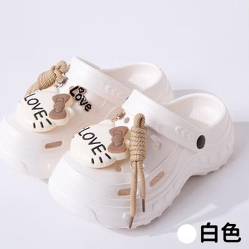 New hole shoes women's indoor and outdoor stepping on shit feeling comfortable and breathable eva slippers thick-soled slippers wholesale