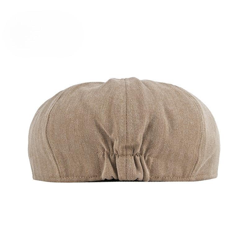 Summer Thin Newsboy Cap for Men Women British Retro Octagonal Hat Breathable Solid Color Peaked Flat Beret Painter Hat