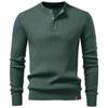 AIOPESON Classic Polo Sweater Men Old Money Style Long Sleeve Solid Color Contemporary Fit Silk Touch Luxury Brand Polos