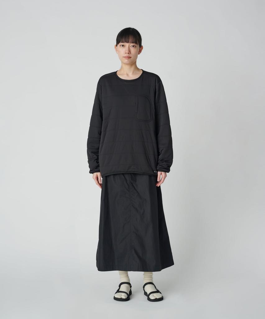 Snow Peak Light Mountain Cloth Skirt SK-25SW101 Women's Skirt Bottoms Black 2