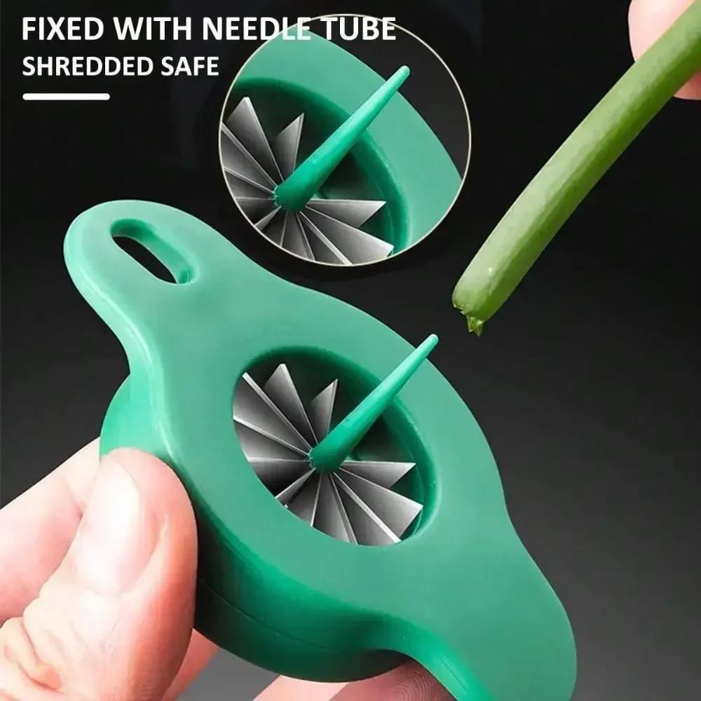 1/2 Multipurpose Stainless Steel Scallion Slicer Manual Shredder Creative Vegetable Slicer Vegetable Slicer Kitchen Gadgets
