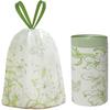 4 Gallon Trash Bags, Small Garbage Bags with Drawstring and Printed Lily Design, Tear-Free, Leakproof & Durable Small Trash Bags for Bathroom,