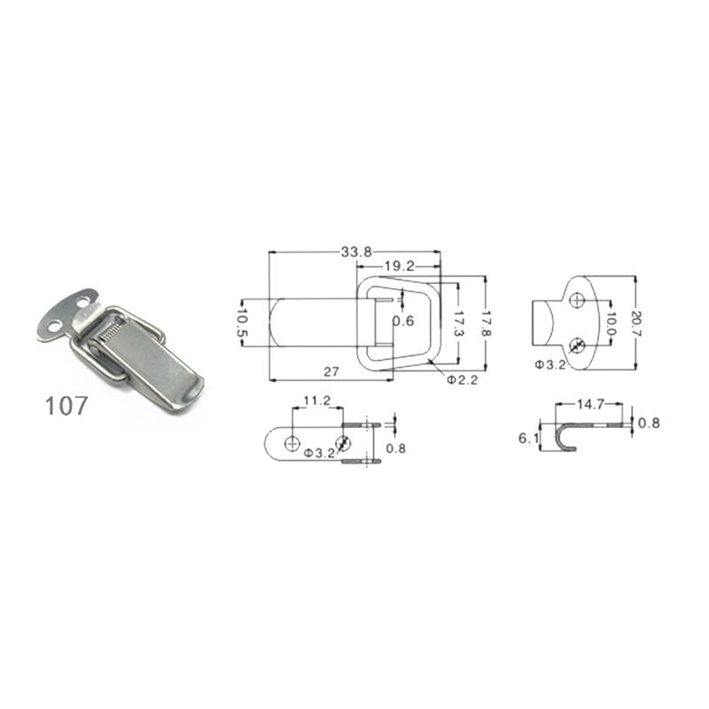 6PCS Toggle Latches Spring Loaded Clamp Clip Case Box Latch Catch Toggle Tension Lock Lever Clasp Closures Crate Lock Snap Lock