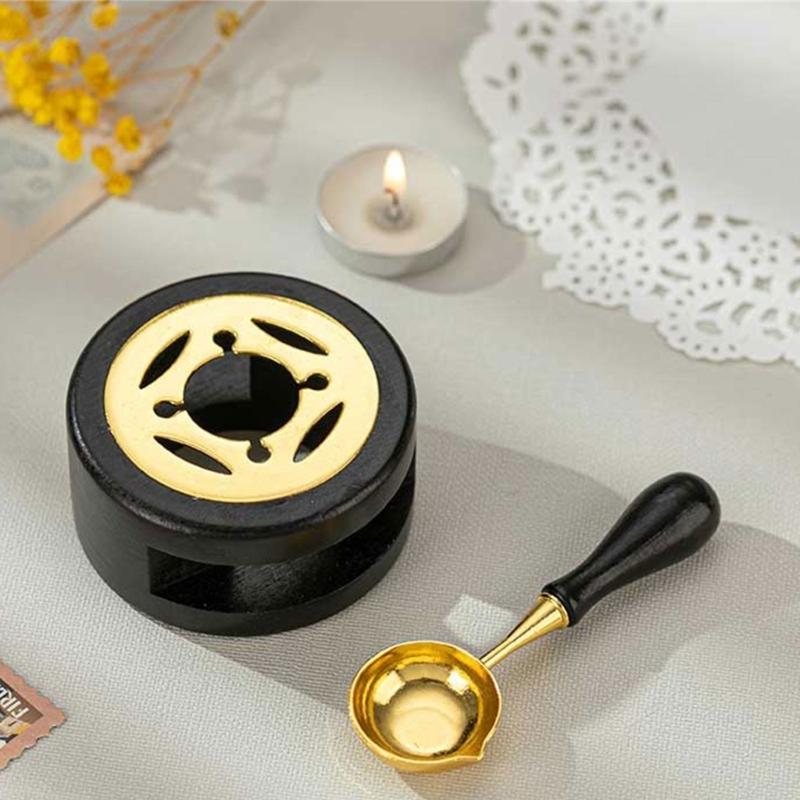 Wax Seal Warmer Melting Set for Melting Wax Beads Seal Wax Stick, Wax Seal Furnace with Melting Spoon