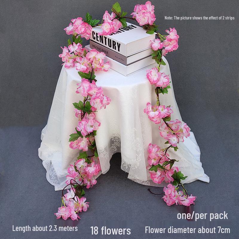 Artificial Rose Vine for Wedding Arches, Staircase Railings, and Ceiling Decor