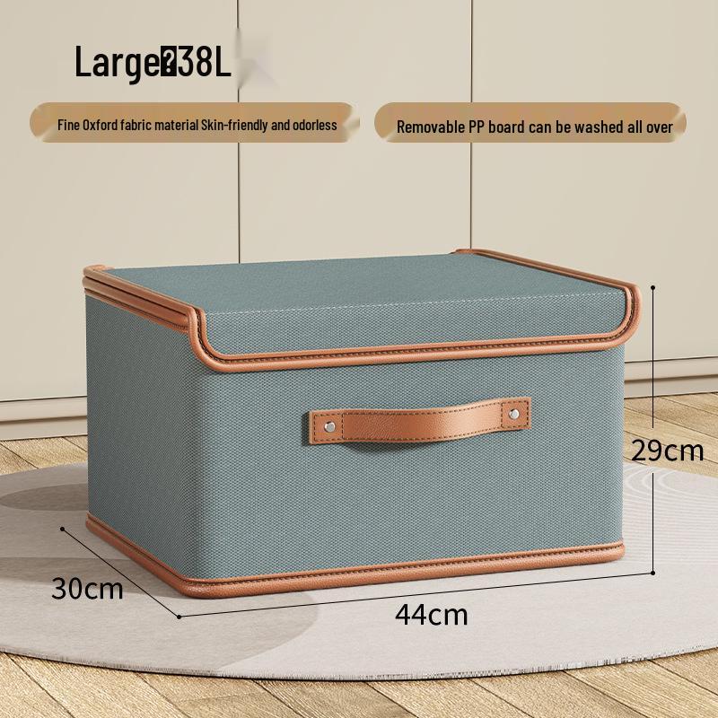 

Моющийся складной контейнер для хранения одежды из ткани Оксфорд с крышкой - Органайзер большой вместимости Large 44*30*29 cm