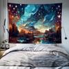 Moon Starry Sky Backdrop Hanging Cloth Rental House Renovation Cloth Ugly Wall Covering Living Room Decoration Painting Hanging Blanket