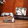 Ginkgo Vertical Napkin Holder Rustic Ginkgo Leaves Napkin Storage Holder Metal Paper Towel Dispenser Kitchen Tabletop Decorative Organizer