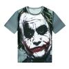 Trendy Joker 3d Print T-shirt Short Sleeve Loose Fit Round Neck Tee Polyester