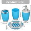 4PCS Complete Bathroom Accessories Storage Set Plastic Container For Soap Toothbrush Cup Soap Dispenser