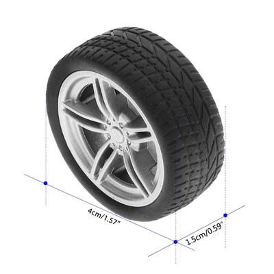4 peças Simulação Pneu de Roda de Borracha Roda Modelo de Brinquedo DIY Peças Sobressalentes RC