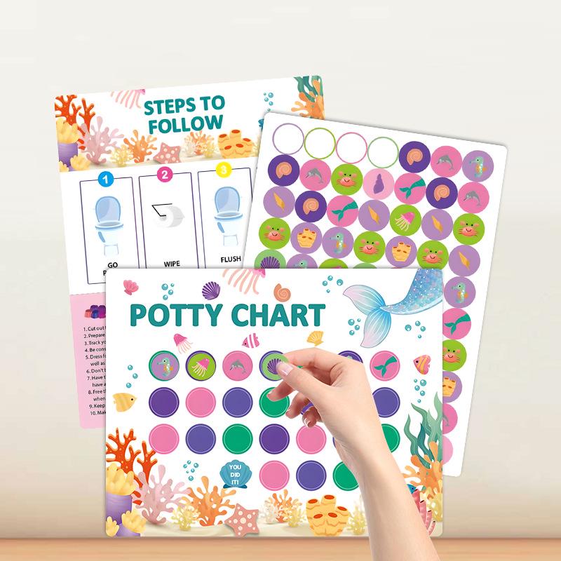 Kids Potty Training Sticker Chart: Develop Healthy Potty Habits for Boys & Girls